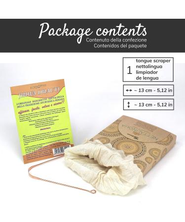 Copper Tongue Scraper - Medical Grade Cleaner for Halitosis Treatment | Ayurvedic Remedy for Bad Breath - Buy Online on GoSupps.com