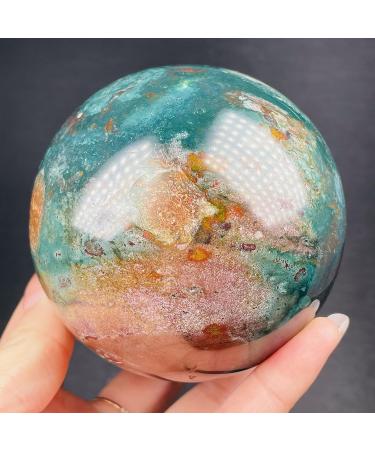Natural Crystal Rough Gemstones for Decoration Natural Ocean Jasper Sphere Quartz Crystals Gemstones Ball Reiki Fine Home Decoration Aura Crystal Reiki Crystal Stone (Size : 55-60mm) - Buy Online on GoSupps.com