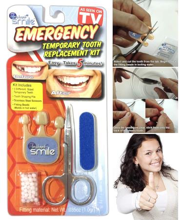 Instant Smile Emergency Temporary Tooth Replacement Kit - 2 Fitting Bead Packs - Buy Online on GoSupps.com