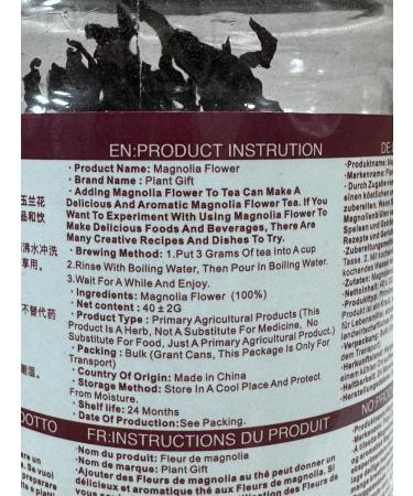 100% Dried Magnolia Flower Premium Edible Magnolia Flower 40g/1.41 Jasmin herbe feuilles en vrac th chinois aromatique et naturel - Buy Online on GoSupps.com