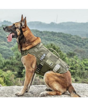 Oneigris No-Pull Dog Harness - Aire Mesh Adjustable Safety Vest for Large/Medium Dogs - Ultra Breathable with 2 Handles - Green XL (Neck: 51-74cm Breast: 79-102cm) - Buy Online on GoSupps.com