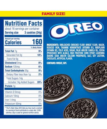 OREO Chocolate Sandwich Cookies Family Size 19.1 oz - Classic Chocolate 1.19 lb - Pack of 1 - Buy Online on GoSupps.com