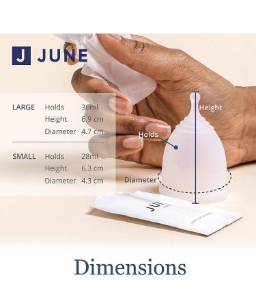 June Co Reusable Menstrual Cup - Small Size - PH Friendly - Medical-Grade Silicone - Feminine Hygiene Care - Buy Online on GoSupps.com