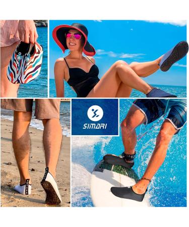 Simari Water Shoes for Men & Women - Quick-Drying Aqua Shoes | Bathing Beach & Swimming Footwear | SWS001 P nktchen Black 44/45 EU - Buy Online on GoSupps.com