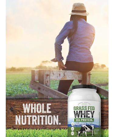 Carlyle Grass Fed Whey Protein Powder | 2lb | 33g Protein | Unflavored | Sugar-Free Hormone-Free Non-GMO Gluten-Free | Herbage Farmstead - Buy Online on GoSupps.com