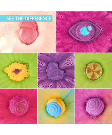 Natural Organic Bath Bombs Gift Set for Women - 8 Handmade Fizzy Bubble Bath Balls, Perfect Mothers Day or Birthday Gift - Multicolor - Buy Online on GoSupps.com