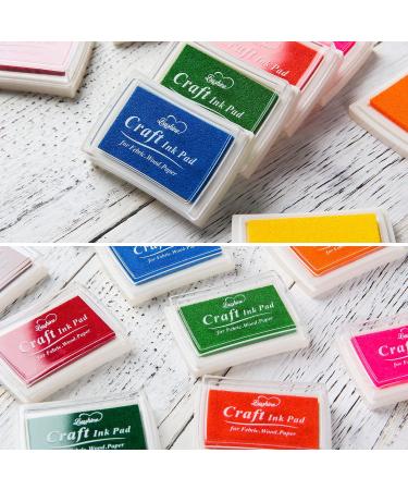 Lsushine Craft Ink Pad Stamps Partner - 15 Color DIY Craft Ink Pad for Stamps, Paper, Wood, Fabric - Buy Online on GoSupps.com