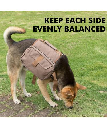 Medium Dark Yellow Dog Backpack Harness for Hiking & Travel | Medium & Large Dog Saddle Bag Rucksack with Leash - Buy Online on GoSupps.com