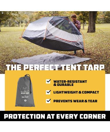 Wise Owl Outfitters Waterproof Camping Tarp - Medium Gray - Includes Tent Stakes and Carry Bag - Ideal Camping Gear Must-Have - Buy Online on GoSupps.com