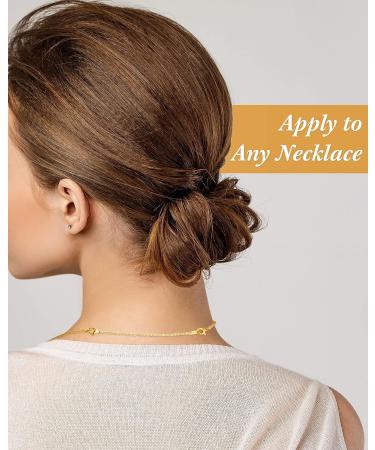 MTLEE 18K Gold Plated Necklace Extender - Rose Gold & Silver Chain Extenders, Jewelry & Choker Delicate Stainless Steel Anklet Extender with Clasp - 2/4/6 Inches - Buy Online on GoSupps.com