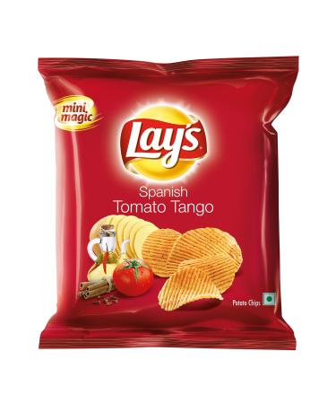 Lay's Potato Chips Spanish Tomato Tango 52 grams - India Tomato 52 g (Pack of 1)
