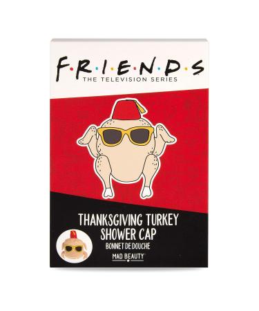 MAD BEAUTY Friends TV Show Turkey Shower Cap - Warner Bros Throwback to 90s Thanksgiving Episode - Nostalgic Cap for Dry and Delightful Shower Time - Buy Online on GoSupps.com
