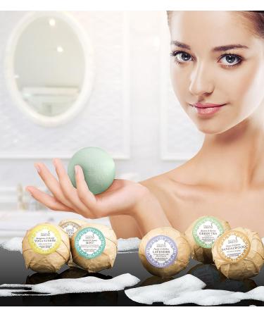 Calming Aromatherapy Bath Bombs Gift Set for Her - 6 Aromatic Scents to Relax and Revitalize Mind, Body & Soul - Luxury Spa Gift Basket for Women - Buy Online on GoSupps.com