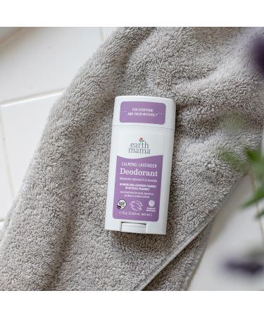 Earth Mama Calming Lavender Deodorant | Safe for Sensitive Skin Pregnancy and Breastfeeding Contains Organic Lavender Calendula and Coconut Oil No Baking Soda or Aluminum 2.65-Ounce NEW Calming Lavender 2.65 Fl Oz (Pack of 1) - Buy Online on GoSupps.com