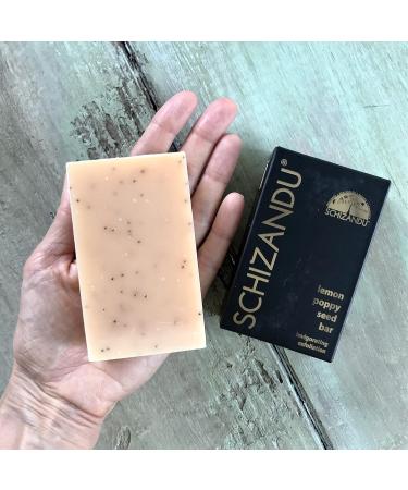 Organic Lemon Poppy Seed Bar Soap | 100% Pure Natural Exfoliating Luxury | Herbal Skin Detox with Essential Oils | 4 oz - Buy Online on GoSupps.com