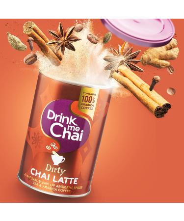 Drink Me Chai Dirty Chai Latte 200g - Colombian Arabica Coffee & Secret Chai Recipe | Just Add Water Powder - Pack of 1 - Buy Online on GoSupps.com