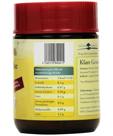 Sana Essence Clear Vegetable Broth - 6 x 150g | Premium Vegan Broth for Healthy Cooking | International Shipping Available - Buy Online on GoSupps.com