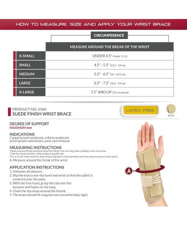 OTC Wrist Brace for Postoperative Care - Soft-Fit Lace Closure Splint for Left Hand - Small Size - Buy Online on GoSupps.com