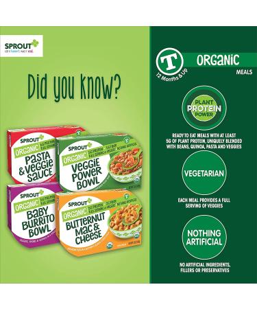 Sprout Organic Baby Food Toddler Meals - Mediterranean Veggie Power Bowl - 5 Oz (Pack of 8) - Buy Online on GoSupps.com