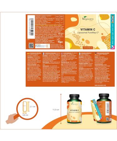 Liposomal Vitamin C | Pureway-C | Strengthen Immune System | Vegan | German Quality by Vegavero | Real Liposomal Technology | Additive-Free | Laboratory Tested - Buy Online on GoSupps.com