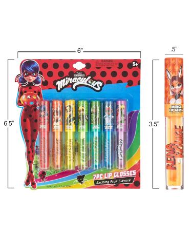 Buy Miraculous 7pc Lip Gloss Set | Zag Heroez Collection - Fruity Flavors & Precision Applicator - International Shipping Available - Buy Online on GoSupps.com