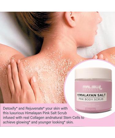 Malibu Organics Himalayan Scrub 8.8oz - All-Natural Body Exfoliant with Collagen and Stem Cells - Buy Online on GoSupps.com