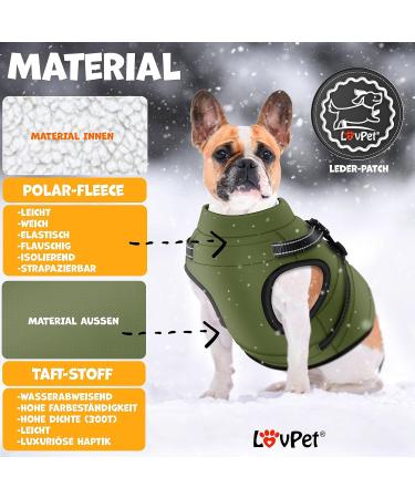 Buy LOVPET Dog Jacket & Coat - 45 Pieces Waterproof Padded Vest with Reflectors & D-Ring for Large Dogs - Khaki 2XL | International Shipping - Buy Online on GoSupps.com