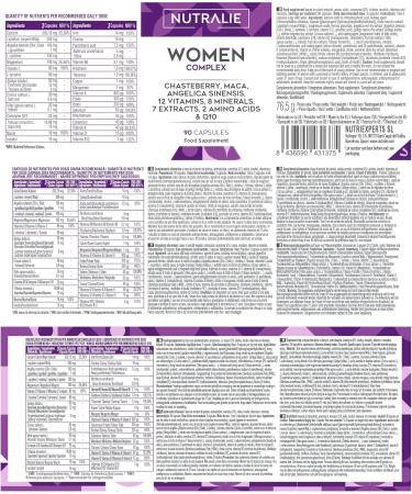 Multivitamin Supplement for Women - Energy - Hormone Balance - Immunity - Skin Hair - Bone - Complete Multivitamin + 20 Vitamins and Minerals - 90 Capsules - Buy Online on GoSupps.com