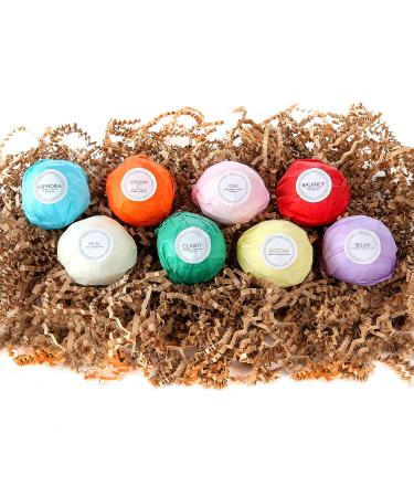 HanZ Bath Bombs Gift Set - Ultra Lush Spa Fizzies for Women, Mom, Girls, and Teens - Ideal Gift Ideas for Her - Add to Bath Bubbles and Beads (2 oz, Light Colors) - Buy Online on GoSupps.com