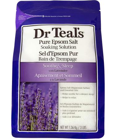 Dr Teal's Lavender Epsom Salts (1.36kg) + Pink Himalayan Foaming Bath (1L) - Buy Online on GoSupps.com