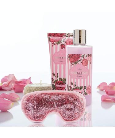 Rose Pomegranate Spa Gift Set for Her | Mother's Day & Birthday Relaxing At-Home Spa Kit with Body Lotion, Bath Bomb, Bubble Bath & More - 14 Pc Set - Buy Online on GoSupps.com
