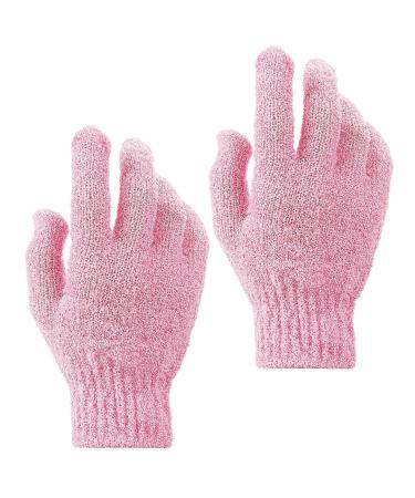 Sibba Exfoliating Peeling Gloves | Reusable Massage Scrubbing Gloves for Body & Shower | Pink Rose - Buy Online on GoSupps.com