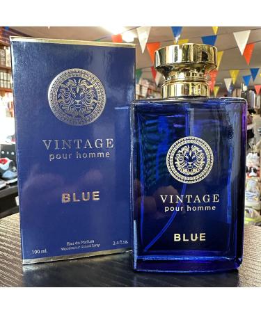 Vintage Pour Homme Blue Eau de Parfum Natural Spray for Men 3.4 fl.oz./100ml