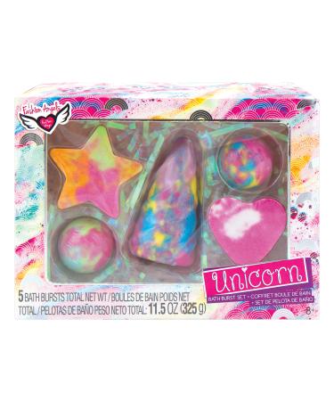 Fashion Angels Unicorn Bath Burst Gift Set (76972) 5 Unicorn Themed Bath Bombs for Ages 8 and Up
