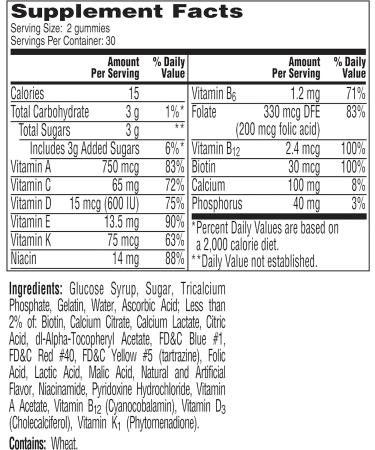 One A Day VitaCraves Teen for Her Multivitamin Gummies - 60 Count Pack - With Vitamin A, C, D, E, Zinc for Immune Health Support - Buy Online on GoSupps.com