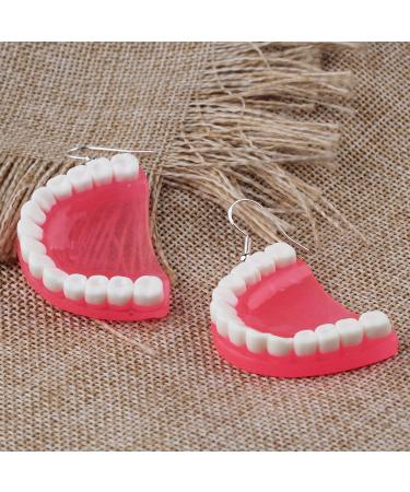 BAUNA Dental Teeth Earrings Funny 3D Tooth Model Medical Hygienist Dentist Gift for Dental Assistant (Dental Teeth Earrings) - Buy Online on GoSupps.com