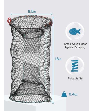 Ducurt Crab Trap Minnow Trap, 2PCS Crawfish Fish Trap for Bait