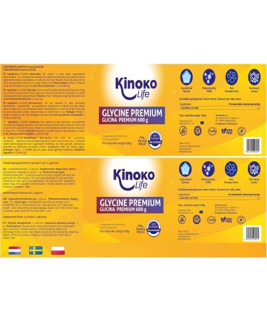 Glycine Premium 600g - 100% Pure Crystallized Vegan Nanoparticle Free Helps Collagen Regeneration Repairing Sleep - Buy Online on GoSupps.com