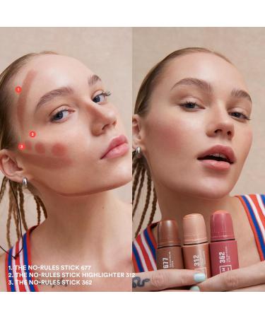 3INA Makeup No-Rules Stick 677 Brown Blush Stick with Hyaluronic Acid - Buy Online on GoSupps.com