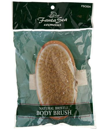 Fantasea Natural Bristle Body Brush - Exfoliating Shower Brush for Smooth Skin - Buy Online on GoSupps.com