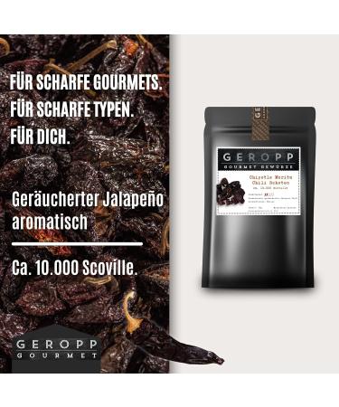 Geropp Gourmet Chipotle Morita Chili 50g | 10 000 Scoville | Smoked Jalapeno Spice for Grilling & Cooking | Perfect Gift Idea - Buy Online Today! - Buy Online on GoSupps.com