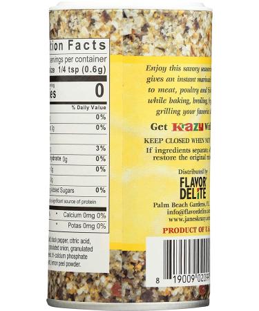 Jane's Krazy Seasonings Lemon Pepper Marinade & Seasoning - 2.5 oz - Flavorful Mixed-Up Spice Blend - Buy Online on GoSupps.com