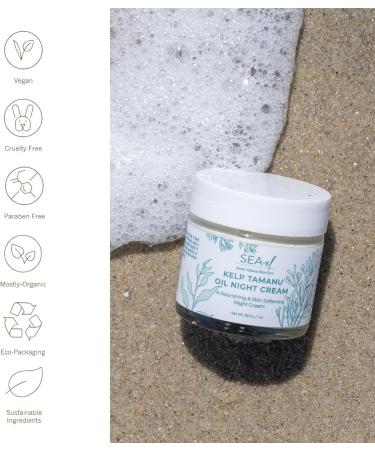 Kelp Tamanu Oil Night Cream | Hydrating Anti-Aging Face Moisturizer for All Skin Types - 1 Oz - Buy Online on GoSupps.com