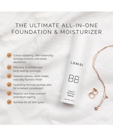 La Mav Organic BB Cream Medium | Tinted Moisturizer Foundation & Natural Sunscreen | Anti-Aging for All Skin Types - Buy Online on GoSupps.com