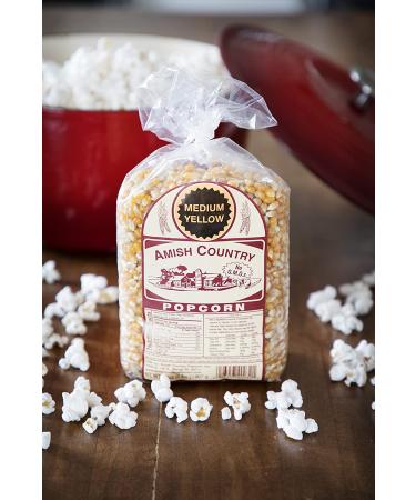 Amish Country Popcorn - 2 lb Medium Yellow Kernels | Non-GMO, Gluten-Free, Old Fashioned - Buy Online on GoSupps.com