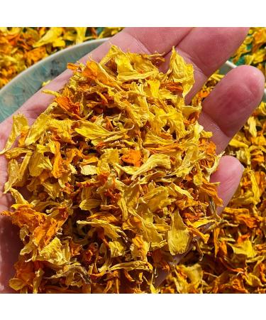 Edible 'Harvest Mix' of Yellow and Orange Marigold Dried Flower Petals - 25g - Food Grade - Culinary - Cake - Bake - Decoration (229) - Buy Online on GoSupps.com