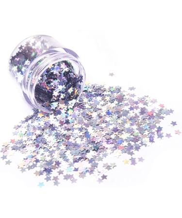 Laza Laser Holographic Star Glitter False Nail Sequins - 10g Jars for Party Decoration & DIY Crafts | Premium Nail Art & Body Bling - Buy Online on GoSupps.com