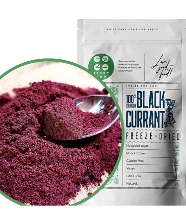 Freeze Dried Blackcurrant Powder | Superfood Blackcurrant Bud Powder Pure and Natural Black Currant | Freeze Dried Fruit | Pure Vegan Dried Fruit Powder (100g)