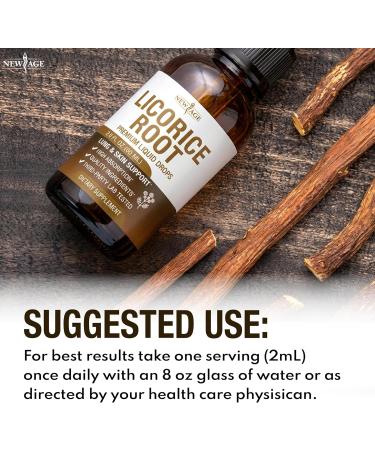 NEW AGE Licorice Root Tincture - Digestive, Lung & Skin Support - Licorice Root Extract Liquid Drops - Vegan, Sugar & Alcohol-Free Supplement - 4 fl oz 2 Fl Oz (Pack of 2) - Buy Online on GoSupps.com