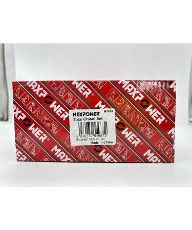 MAXPOWER 3PCS Masonry Chisel Set  11 inch Point Chisel and Flat Chisel  8 inch Brick Chisel  Tile Chisel Concrete Chisel with Thickness Hand Guard - Buy Online on GoSupps.com